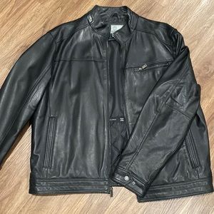 NWOT Boston Harbour New Zealabd Lamb black leather jacket